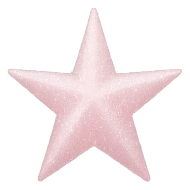 pale pink star sparkle sticker