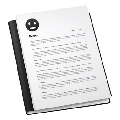 realistic documents with title page white color sticker