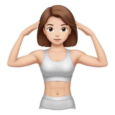 Reformer with shoulder pads Pilates brown hair  sticker