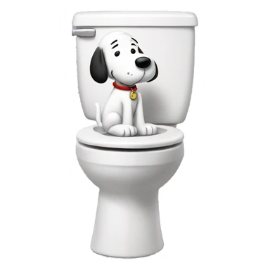 snoopy sitting on the toilet sticker