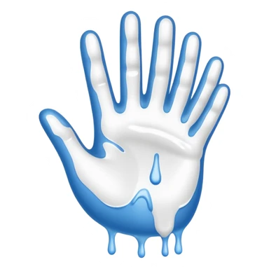 Hand cover and white stuff dripping  sticker