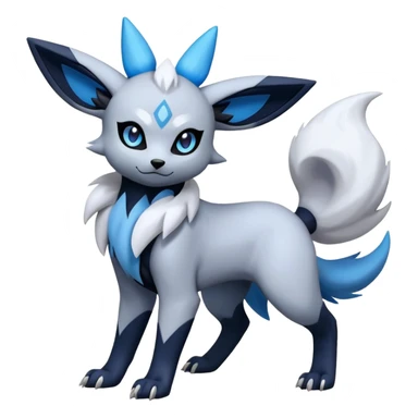 Absol-Umbreon-Zorua-Fakémon-hybrid-creature (full body)  sticker
