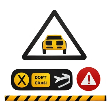 Don’t crash out sign  sticker