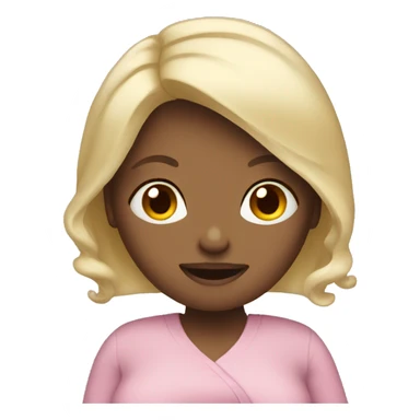 Blonde hair pregnant woman sticker