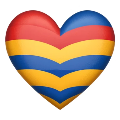 heart with achillean pride flag colors sticker