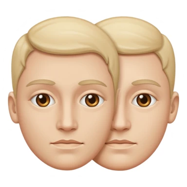 duas caras em um mesmo corpo sticker