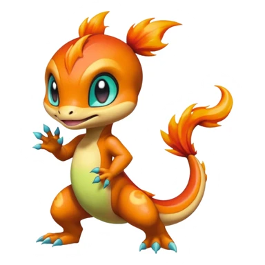 Colorful Exotic Meloetta-Charmander-Chimchar-Virizion-Venom-Stitch-Fakémon-creature-hybrid sticker