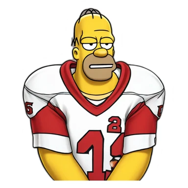homer simpson wearing chikago bulls jersey sticker