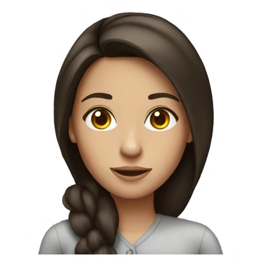 Brunette iPhone girl sticker