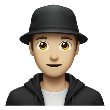 slenderman wearing a black cap sticker