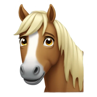 Crying horse sticker