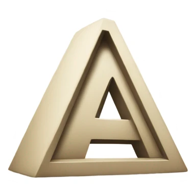 Letter A alphabet with a sad face sticker