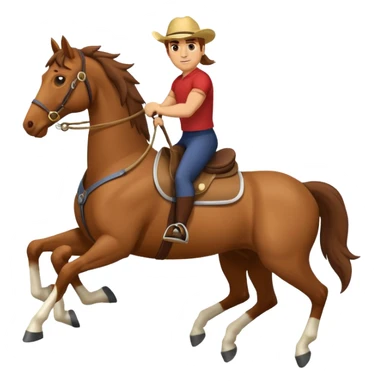 A horse riding another horse sticker