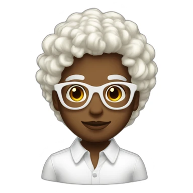 Garcon blanc cheuveux boucles sticker