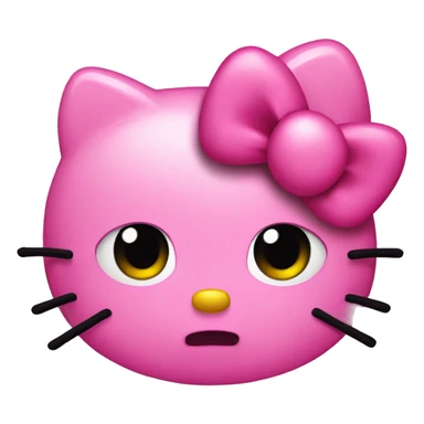 hello kitty pink disgusted sticker