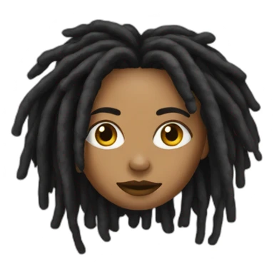 Femme noir avec des dreads sticker