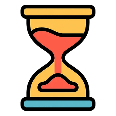 color outline icon of an hourglass shaped like shoes sticker