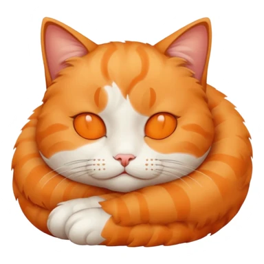 sleepy cat emoji with round face sticker
