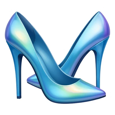 blue fairy high-heeled shoes sticker