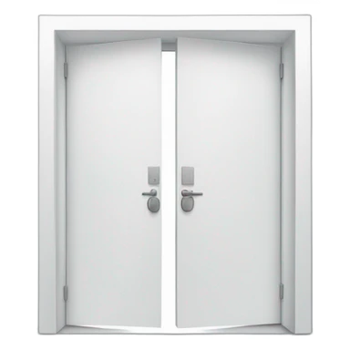 White modern door open sticker