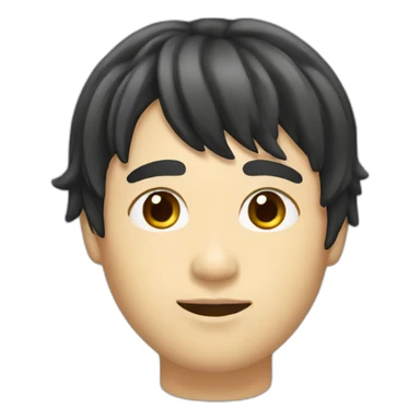 japanese-man-with-black-wavy-hair-bangs sticker