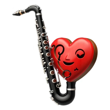 clarinet heart sticker