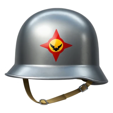 military simple helmet world war times shiny sticker