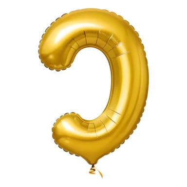 20 number in gold baloons sticker