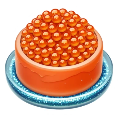 Salmon roe with glitter  sticker