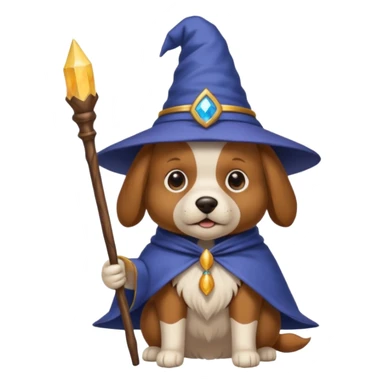 Dog wizard sticker