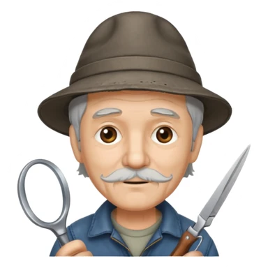 OLD MAN GARDNER WITH SESORS sticker