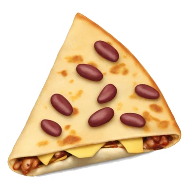 Quesadilla with chicken red beans and cheese sticker