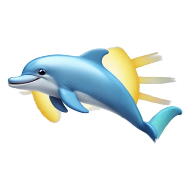 Dolphin jumping over rainbow  sticker