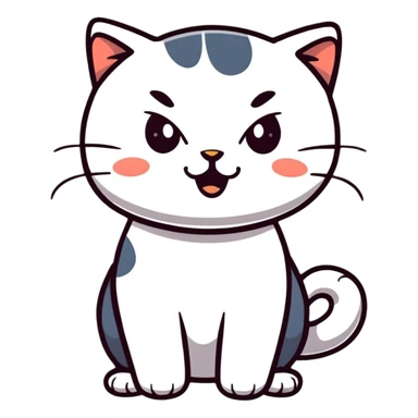 cat with funny expression sticker
