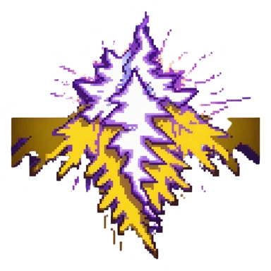purple lightning with jagged edges, glowing effect sticker