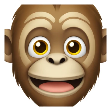 monkey with a banana sticker