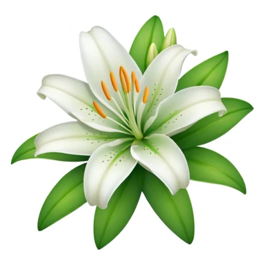 Lily flower sticker