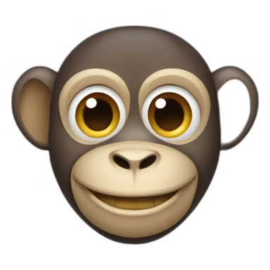 monkey with braces on his teeth sticker