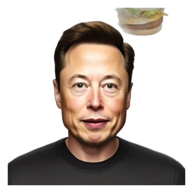 Elon musk esting mcdo sticker
