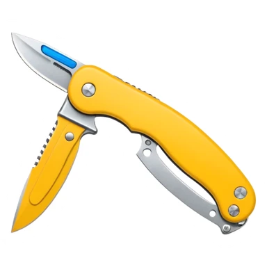 Foldable Pocket Knife yellow sticker