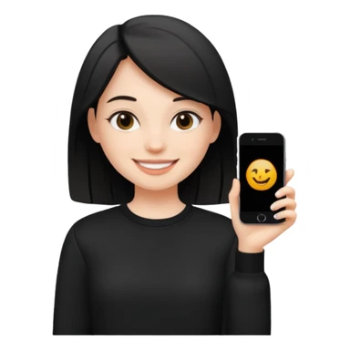 Fancy girl black casual sticker