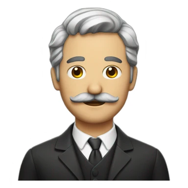 italian man with mustache sticker
