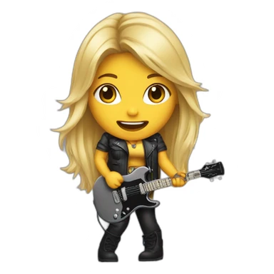 femal metal singer brun sticker