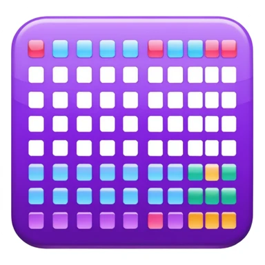 Glitter Purple and Cian spreadsheet sticker