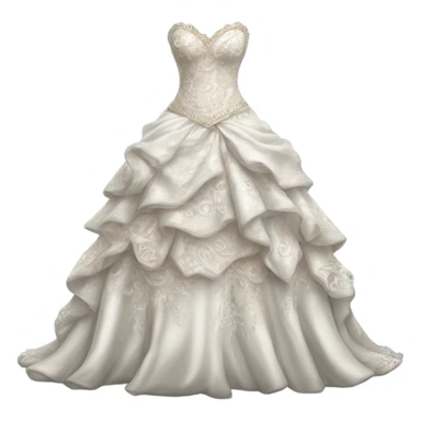 Hyper Realistic ornate 
Whimsical Wedding dress displays sticker