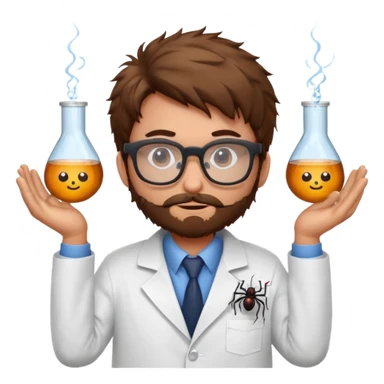 spider in a lab coat sticker