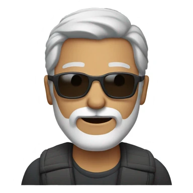 gray-haired man with beard and sunglasses sticker