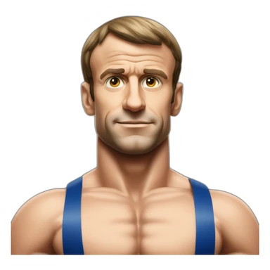 emmanuel macron en boxeur rouge sticker