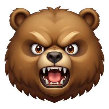 angry bear sticker