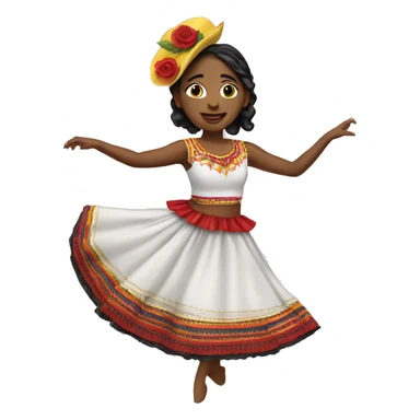dancer with typical Colombian dress sticker